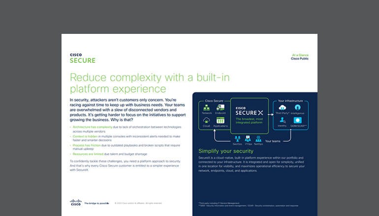 Cisco Reduce Complexity With a Built-In Platform Experience cover thumbnail