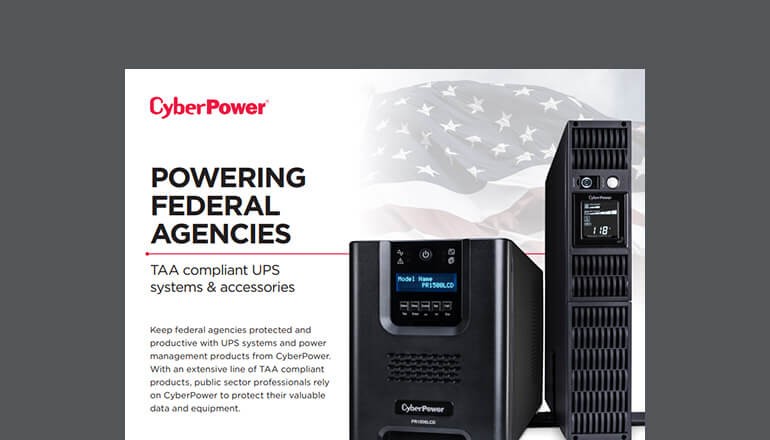 Cover image of the CyberPower datasheet available to download below.