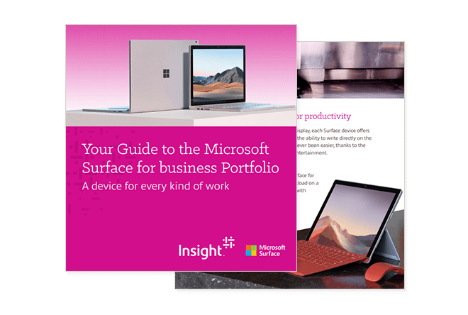 Thumbnail of Guide to Microsoft Surface for Business Portfolio available by registering to download.