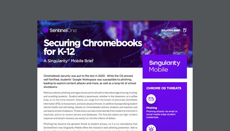 SentinelOne Securing Chromebooks for K–12 thumbnail