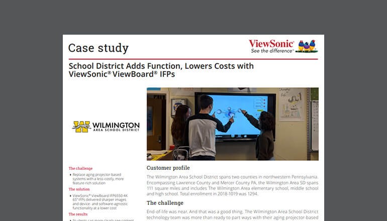 Thumbnail of ViewSonic case study available to download below.