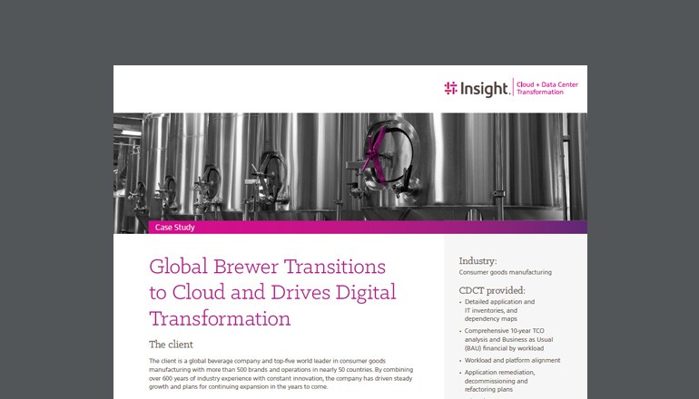 Brewer Adopts Cloud to Drive Digital Transformation cover