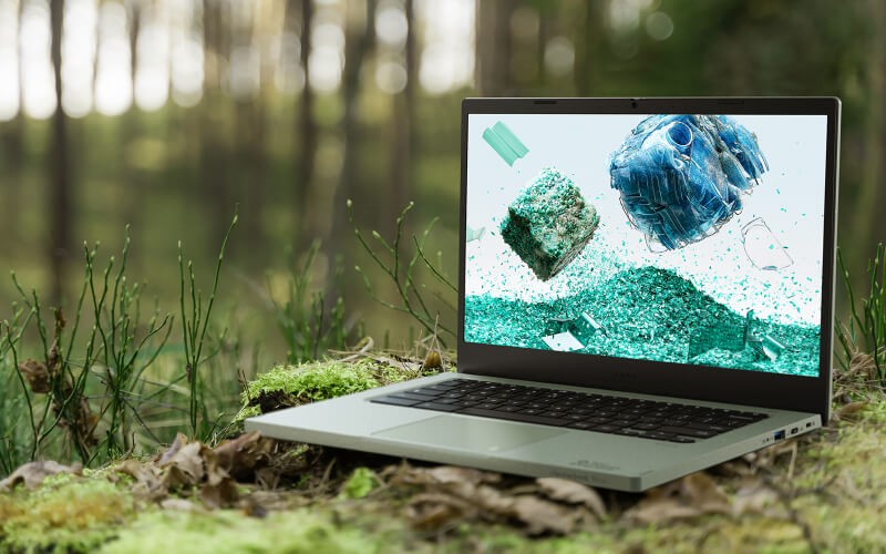 Acer laptop in outdoor