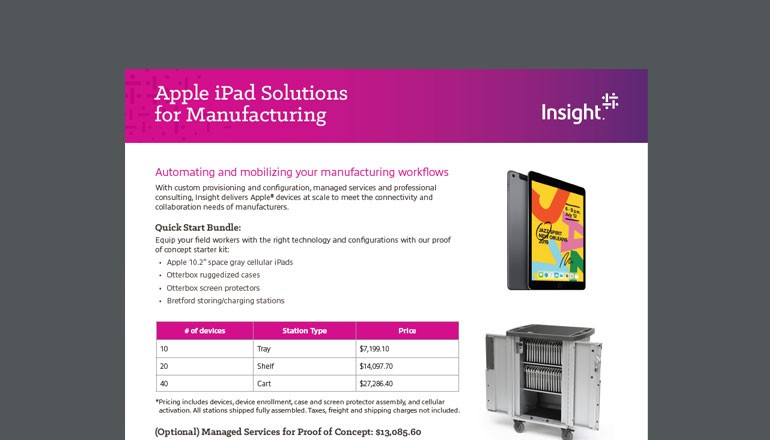 Apple iPad Solutions for Manufacturing thumbnail