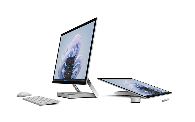 Microsoft Surface Studio 2+ full view and folded view