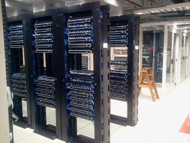 Close up of Microsoft's data center stacks