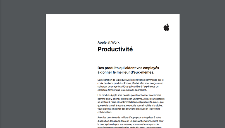 Apple at Work Productivity overview thumbnail