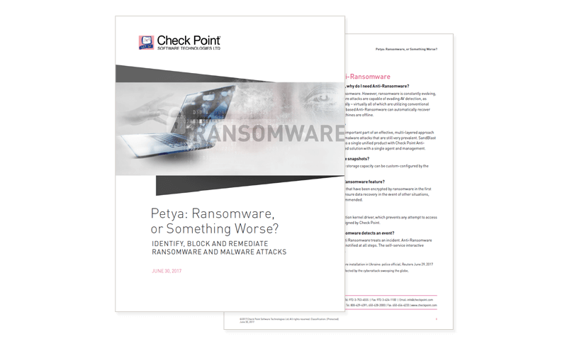 Petya: Ransomware, or Something Worse Whitepaper cover