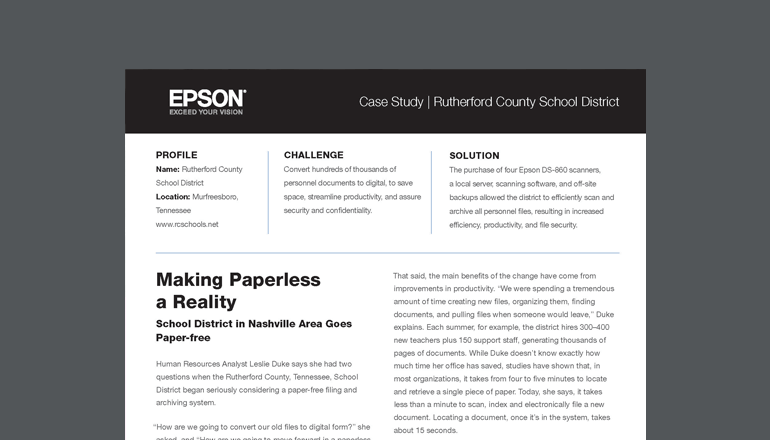 Making Paperless a Reality Case Study thumbnail