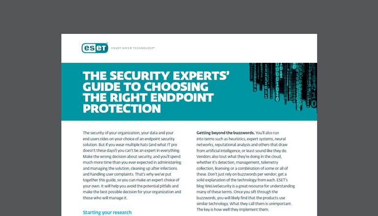 Experts’ Guide to Choosing Endpoint Protection thumbnail