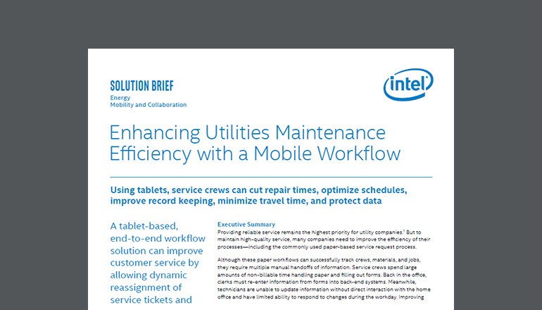Enhancing Utilities Maintenance Efficiency solution brief Thumbnail